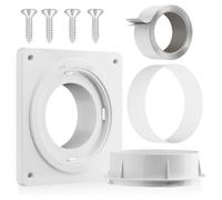 Cpolebev Connettore di Sfiato 'Asciugatrice, Kit di Sfiato del Tubo 'Asciugatrice Twist Lock con Connessione e Disconnessione Rapida, Piastra A Muro Adatta A Condotti da 4 Pollici