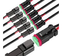 Cpolebev Connettore DT a 2 Pin Connettore Elettrico Automobilistico Impermeabile 16 AWG Connettori e Femmina per Camion per Auto