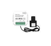 Cpolebev Contatore di Energia Tuya Smart ZigBee Bidirezionale Bidirezionale con Sensore di Corrente App Monitor Alimentazione 100-240 V CA, 1 Canale-1CT Installazione Semplice