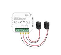 Cpolebev Contatore di Potenza Intelligente Tuya Wifi con Pinza per Trasformatore di Corrente Contatore di Energia A 2 Canali 80A Wattmetro per Casa Intelligente