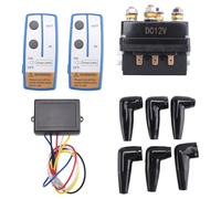 Cpolebev Contattore Relè Solenoide per Verricello 12V 500A + Kit per Verricello Wireless per Camion ATV 5500-12000Lbs Winch (500A)
