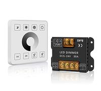 Cpolebev Controllo Dimmer per Pannello A Sfioramento RF Wireless Montato A Parete Kit di Controllo Dimmer Wireless RF per DC5-24V 30A