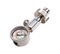 Cpolebev Controllore per Prove di Pressione Bombole d'Aria per Immersioni Subacquee DIN 232/300 Bar con Manometro 400Bar/6000Psi
