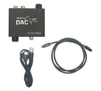 Cpolebev Convertitore 192KHz Toslink Ottico Digitale Coassiale Ad Analogico L/R Convertitore Audio da 3,5 mm Parte Accessoria con Controllo del Volume