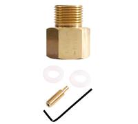 Cpolebev Convertitore Adattatore per Bombola di CO2 da W21.8-14 A W21.8-14 In Color Rame con Valvola RPV per Acquario