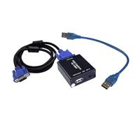 Cpolebev Convertitore Adattatore VGA A USB con Scheda di Acquisizione Audio e Video Convertitore Digitale VGA