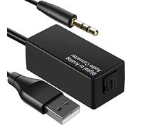 Cpolebev Convertitore Audio Digitale/Analogico 192KHz, Adattatore di Audio Digitale Ottico Toslink Un Jack Analogico da 3,5Mm