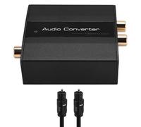 Cpolebev Convertitore da Ottico un Convertitore Audio da Digitale un Analogico Adattatore da Coassiale un 3,5 Mm AUX con Ottico