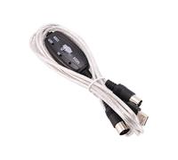 Cpolebev Convertitore da USB a MIdi 5 Pin Convertitore 2 in 1 a Uscita Audio PC Modifica per Strumenti Musicali Elettronici di Pianoforte Piano