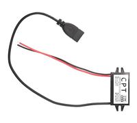 Cpolebev Convertitore di Alimentazione per Auto Convertitore di Tensione da DC 12V un 5V 3A con Connettori per Adattatori USB Singoli per La Ricarica del Telefono Car Audio