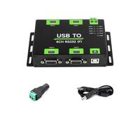 Cpolebev Convertitore Industriale Isolato da USB A 4CH RS232 Adattatore da USB A Seriale FT4232HL Chip Wind/Linux/Android, Porta RS232 Femmina