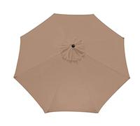 Cpolebev Copertura per Ombrellone da Giardino Rotonda nel Tessuto di Ricambio da 3 Metri per Ombrellone Un 8 Bracci, Parasole, Protezione Antipioggia, Forniture da Giardino, Cachi
