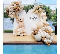 Cpolebev Copriarco per Matrimonio da 7,2 Piedi Copri Supporto per per Matrimonio con Parte Superiore Rotonda per la Decorazione di Banchetti di Feste di Compleanno Bianca
