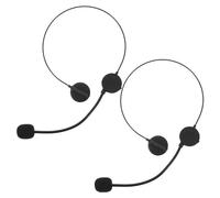 Cpolebev Costume Cosplay Accessori per Cuffie Cuffie con Microfono per Cantante Rock Star Finto 2 Pezzi in Plastica