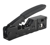 Cpolebev Crimpatrice Passante Cat5 Cat6 Cat7 per Connettori di Rete RJ45 RJ12 RJ11 Spine Modulari Cavi Ethernet Strumento di Crimpatura EZ
