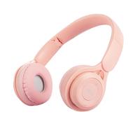 Cpolebev Cuffia Bluetooth con Fascia Y08 Cuffia Bluetooth Wireless Portatile Pieghevole per Bambini Rosa