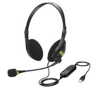 Cpolebev Cuffie USB Cablate con Microfono Cancellazione del Rumore Controllo Autonomo Auricolari Comfort Aziendali per Chat Software Durevole Facile da Installare Facile da Usare
