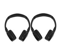 Cpolebev Cuffie Wireless IR da 2 Pezzi per Lettore DVD per Auto Poggiatesta Video, Cuffie un Infrarossi On-Ear Cuffie Universali (Nero)