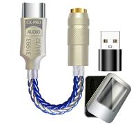 Cpolebev CX31993 HiFi Tipo C A 3.5mm Amplificatore per Cuffie Decodificatore Audio con Adattatore USB Metal A