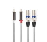 Cpolebev Da 1,5 M Dual un Xlr 2 Xlr un 2 Spina Adattatore Audio Stereo Ad Alta Fedeltà per Altoparlante Miniphone