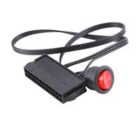 Cpolebev da 50 Cm Filo di Stagno nel Rame 24 Pin Femmina ATX PSU Alimentatore per PC Tester di Avviamento Ponticello di Avviamento con Interruttore sopra/OFF