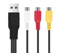 Cpolebev da USB A 3RCA da USB Femmina A 3 Rgb Video AV Composito Convertitore Adattatore Connettore per TV PC DVR