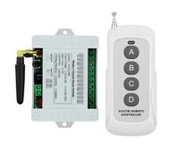 Cpolebev DC 12V 24V Interruttore di Controllo Remoto A 4 Vie Ad Azione Puntuale Autobloccante Interblocco Pannello di Controllo del Cancello di Accesso Regolabile Pezzi di Ricambio
