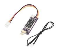 Cpolebev DC 12V 4 Fili Ventola PWM Regolatore di Temperatura Velocità Digitale Display Supporto 3A Ventola On/Off Controllo, Resistente