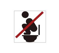 Cpolebev Decalcomanie di Avvertenza per per WC Non Accovacciarsi di Avvertenza per WC Stacca e Incolla Segnali di Promemoria per Il Bagno per Bar