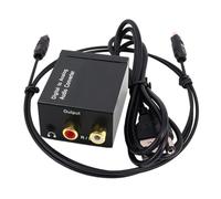 Cpolebev Decoder Audio Digitale Jack da 3,5 mm Fibra Ottica Coassiale Convertitore Audio Digitale-Analogico SPDIF Amplificatore Audio Digitale Installazione Semplice