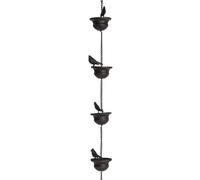 Cpolebev Decorazione A Catena per la Degli Uccelli, Catena In Metallo Decorativa per la Raccolta 'Acqua Piovana All'Aperto, Decorazione da Giardino Resistente.
