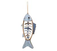 Cpolebev Decorazione da Parete con Pesce in Legno, Decorazione Antica con Pesce Nautico, Decorazione da Parete con Pesce Intagliato A Mano, per Tema Spiaggia Mediterranea B