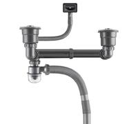 Cpolebev Della Cucina Deodorizzazione Tubo di Scarico del Lavandino Filtro di Scarico Doppio Serbatoio per Lavabo Accessori per Fognature del Bagno