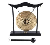 Cpolebev Desktop Gong - Gong da Scrivania in Feng Shui con Supporto e, Delicato Ornamento per la Casa Cinese, Resistente e Facile da Usare Secondo Lo Zodiaco Cinese.