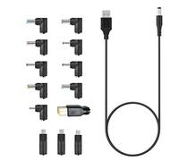 Cpolebev di Alimentazione da USB a CC di Ricarica Universale da USB a Jack CC di Alimentazione con 13 Connettori Intercambiabili