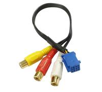 Cpolebev di Ingresso AV Audio Video Femmina per Auto per Unità Principale 6 Pin Blu Porta A/V 3040