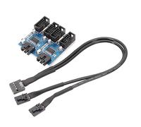 Cpolebev di Prolunga 1 A 4 Scheda Madre 9Pin USB2.0 9PIN A Doppio 9PIN con Chip, Supporto per Interfaccia Multipla Condivisa.