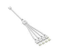 Cpolebev di Prolunga 5V un 3 Pin per Scheda Madre del Computer Prolunga di Collegamento Hub 1 Punto 4 Splitter ARGB, Bianca