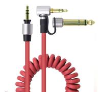 Cpolebev di Prolunga Audio da 3,5 mm da 3,5 mm A 3,5 mm o di Prolunga da 6,5 mm per Dispositivo Jack da 3,5 mm Rosso