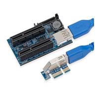 Cpolebev di Prolunga PCI-e 1X A Adattatore Pcie A Doppia Porta 4X Adattatore per Scheda di Espansione PCI-e