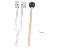 Cpolebev Diapason da 174 Hz per Strumenti Musicali Curativi, Antistress e Curativi, con In Silicone, Diapason, Lega di Alluminio Argentata, 1 Set