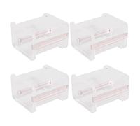 Cpolebev Dispenser di Nastro Adesivo per Mascheratura Multi Washi Trasparente Visibile da 4 Confezioni, Taglia-Nastro, Supporto per Nastro in Rotolo