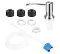 Cpolebev Dispenser di Sapone per da Cucina Testa della Pompa per Dispenser di Sapone da Appoggio Incorporato con Kit Tubo di Estensione da 46 Pollici ()