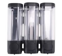 Cpolebev Dispenser e Organizer per Pompa per Doccia da Bagno Montato A Parete 3 in 1 - può Essere Utilizzato per Shampoo e Balsamo Facile da Usare A