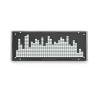 Cpolebev Display LED per Spettro Musicale Kit Fai da Te 16X32 Orologio con Luce Ritmica 8 Tipi di modalità Spettro SMD Display Luminoso per Saldatura, Facile Installazione
