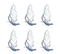 Cpolebev Dispositivo A Spirale Ornamentale Riflettente Deterrente per il Picchio, 6 Dispositivi per Spaventare Gli Uccelli Sospesi, Riflettori A Spirale Argentati Durevoli e Facili da Usare