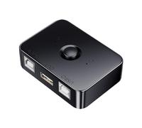 Cpolebev Dispositivo di Condivisione Stampante USB 2 Porte Selettore USB 2.0 Periferica di Condivisione Stampante per Stampante Splitter USB per Condivisione Stampante