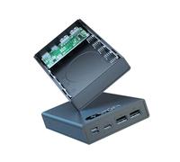 Cpolebev DIY 5X18650 Power Bank Case Staccabile Portatile Batteria Scatola di Immagazzinaggio di Carica Shell CX5 con Illuminazione Un LED Batteria