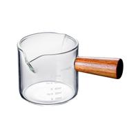 Cpolebev Doppi Beccucci In Vetro Colorato per Espresso, Tazza da Latte con Tripla Brocca Graduata con 2 Beccucci Durevoli