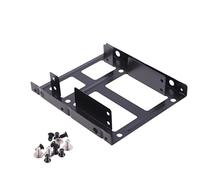 Cpolebev Doppio Strato SSD Telaio in Metallo 2.5 a 3.5 Montaggio Interno Disco Rigido SSD per Computer Staffa Adattatore Convertitore Doppio Desktop